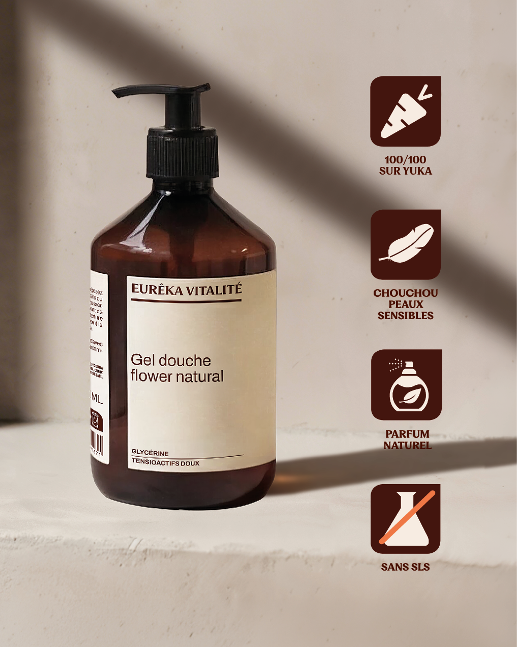 Gel douche Flower Natural sans sulfates
